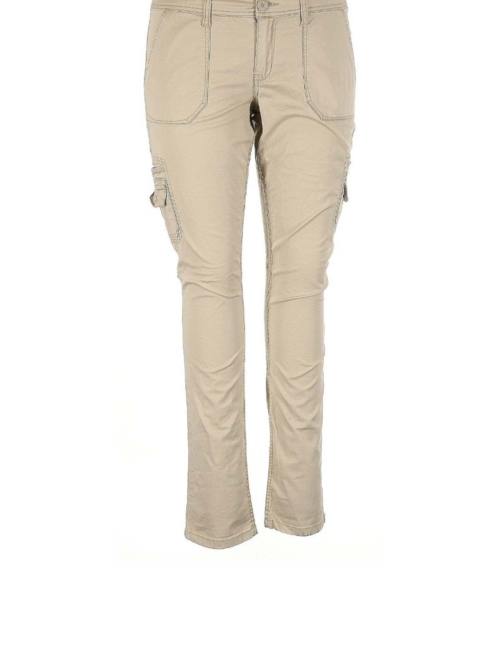 Mossimo Vintage Khaki Skinny Cargo Pants Tan Juniors Low Rise Sz 15
